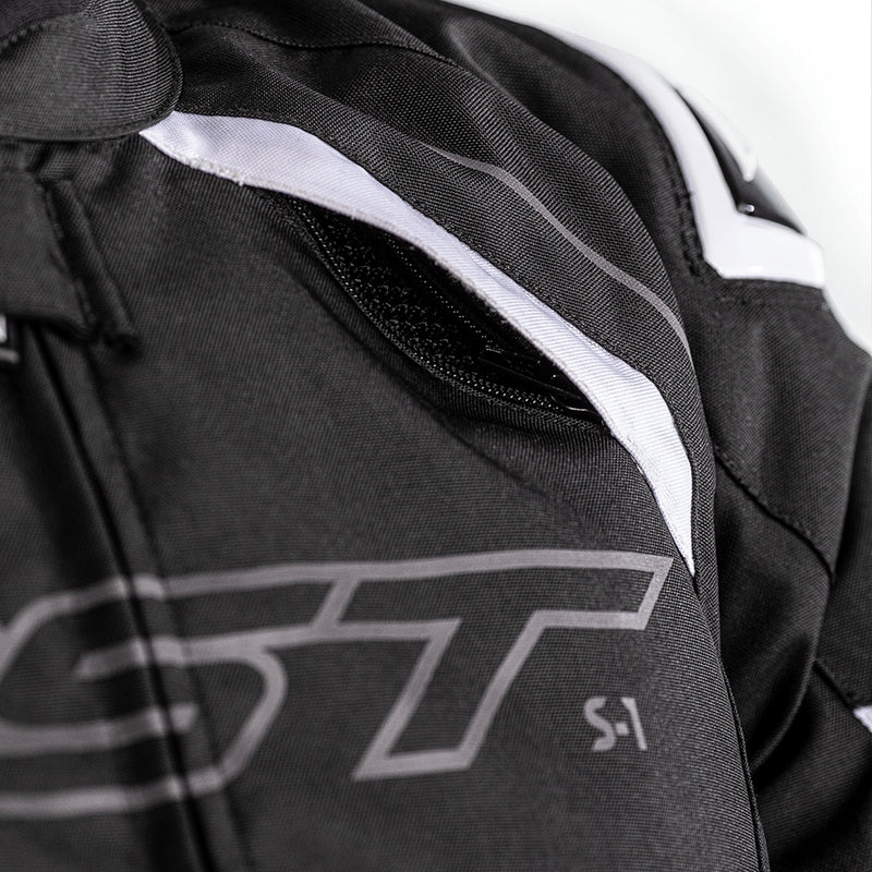 RST S-1 Jacket Textile Black/White Size XL - Extra