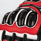 RST TracTech Evo 4 Leather Gloves - Red/White/Black Size S - Extra
