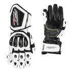 RST TracTech Evo 4 Leather Gloves - White/Black Size XS - Extra