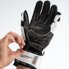 RST TracTech Evo 4 Leather Gloves - White/Black Size XS - Extra
