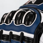 RST TracTech Evo 4 Leather Gloves - Blue/White/Black Size S - Extra
