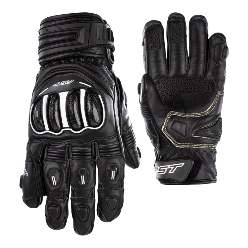 RST TracTech Evo 4 Short Leather Gloves Black Size XS - Extra