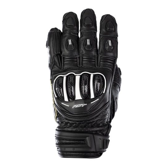 RST TracTech Evo 4 Short Leather Gloves Black Size M - Main