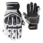 RST TracTech Evo 4 Short Leather Gloves White/Black Size XS - Extra