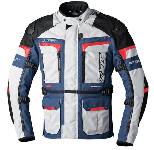 RST Pro Series Adventure-X CE Women Jacket Textile - Silver/Blue/Red - Main