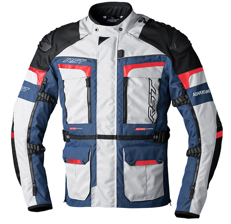 RST Pro Series Adventure-X Jacket Textile - Silver/Blue/Red - Main