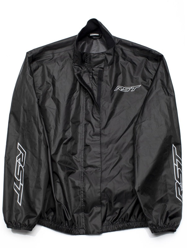 RST Lightweight Waterproof Rain Jacket - Black Size S - Extra