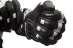 RST Pilot CE Gloves Leather - Black/White Size S - Main