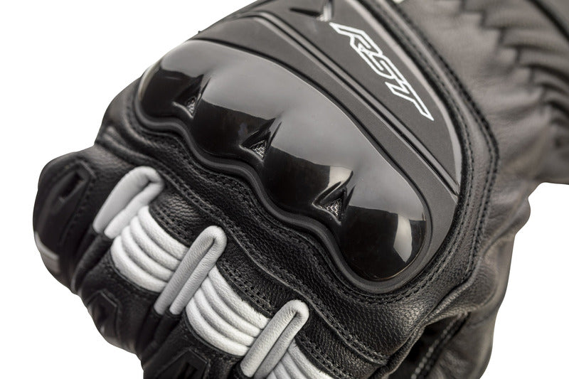 RST Pilot CE Gloves Leather - Black/White Size S - Extra
