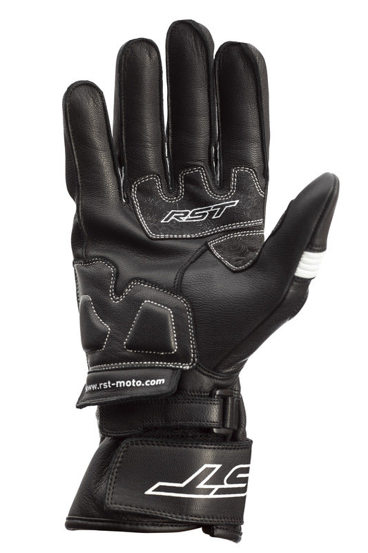 RST Pilot CE Gloves Leather - Black/White Size S - Extra