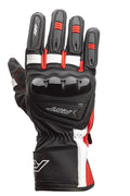 RST Pilot CE Gloves Leather - Black/Red/White Size S - Main