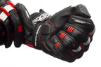 RST Pilot CE Gloves Leather - Black/Red/White Size S - Extra