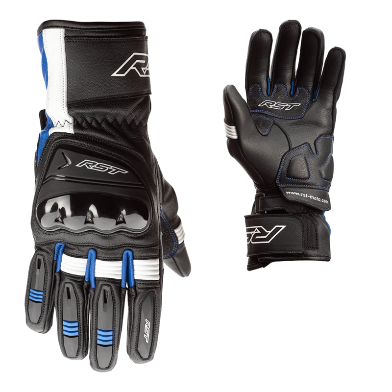 RST Pilot CE Gloves - Black/Blue/White Size 08 - Extra