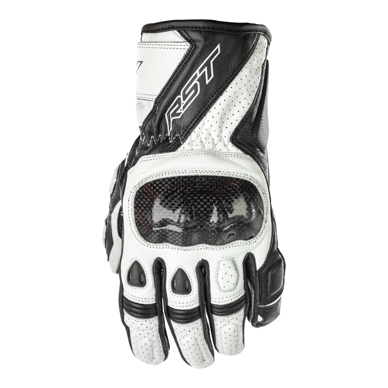 RST Ladies Stunt 3 CE Women Gloves Leather/Textile - White - Extra