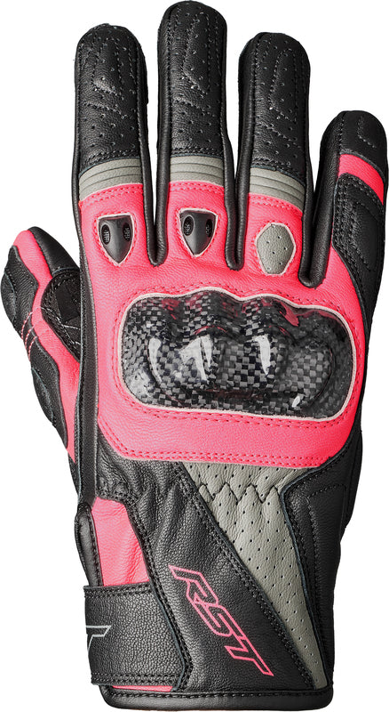 RST Ladies Stunt 3 CE Women Gloves Leather/Textile - Pink - Main