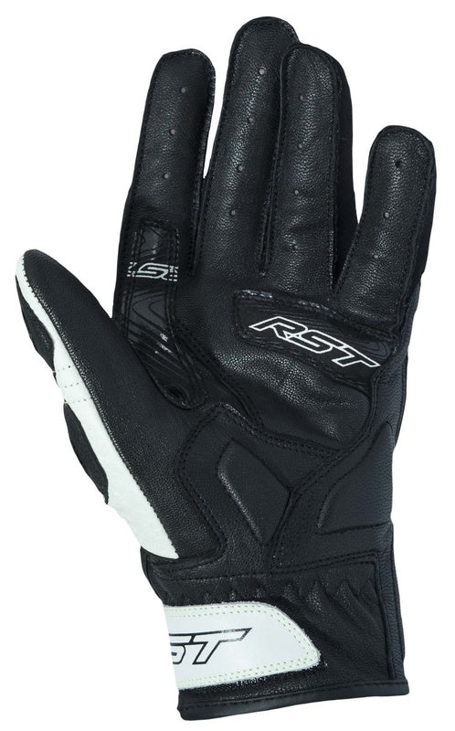 RST Stunt 3 CE Gloves Leather/Textile - White Size XS - Extra