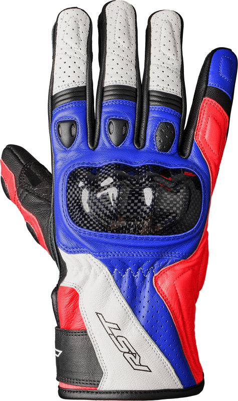 RST Stunt 3 CE Gloves - Red/White/Blue - Main