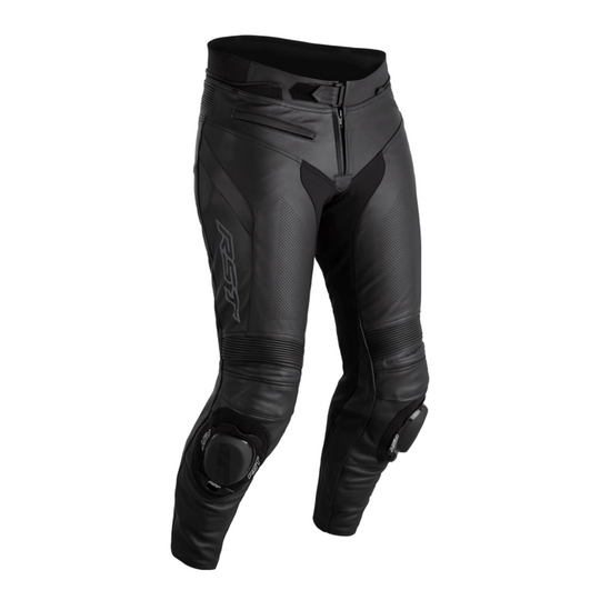 RST Sabre CE Leather Pants - Black/Black Size 4XL Short Leg - Main