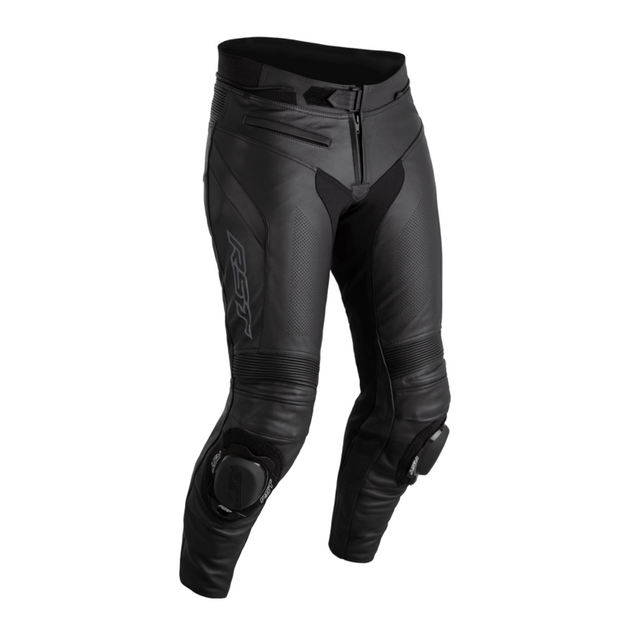 RST Sabre CE Leather Pants - Black/Black Size 4XL Short Leg - Main