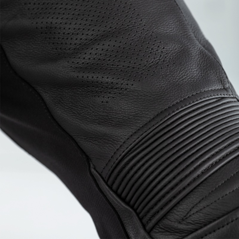 RST Sabre CE Leather Pants - Black/Black Size 4XL Short Leg - Extra