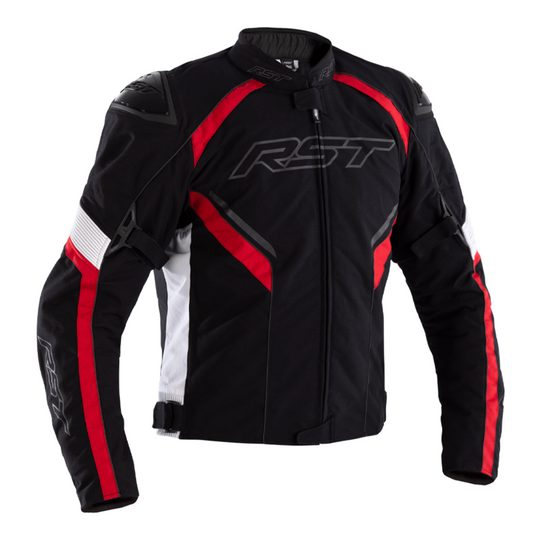 RST Sabre CE Textile Jacket - Black/White/Red Size XL - Main