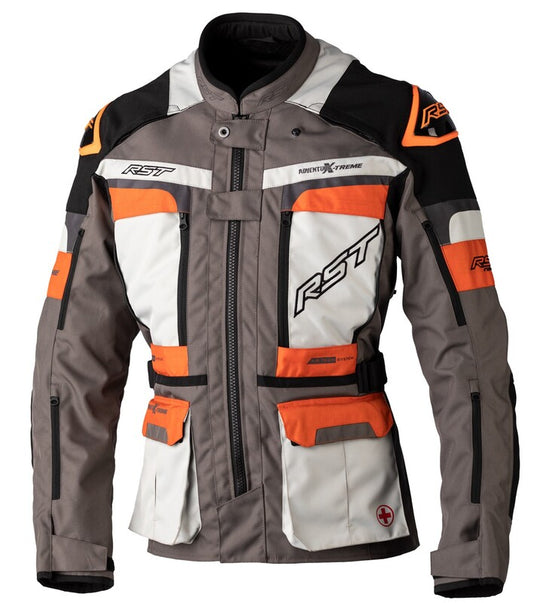 RST Race Dept Adventure X-Treme CE Textile Jacket - Grey/Ice/KTM Orange Size M - Main