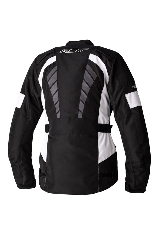 RST Ladies Alpha 5 CE Textile Jacket - Black/White Size XS - Extra