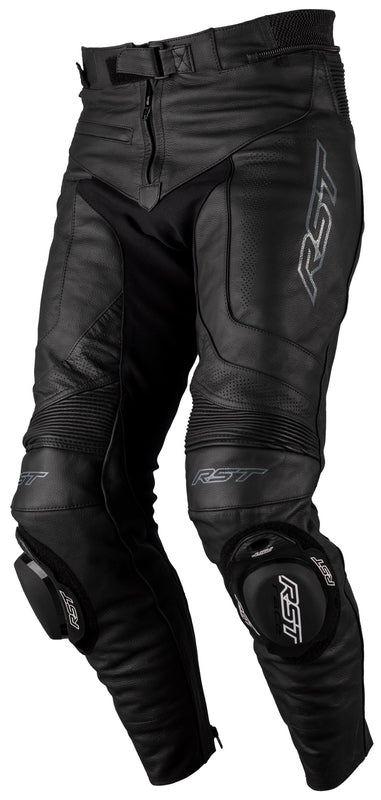 RST S1 CE Ladies Leather Pants - Black/Black Size XXL - Main