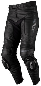 RST S1 CE Ladies Leather Pants - Black/Black Size XXL - Main