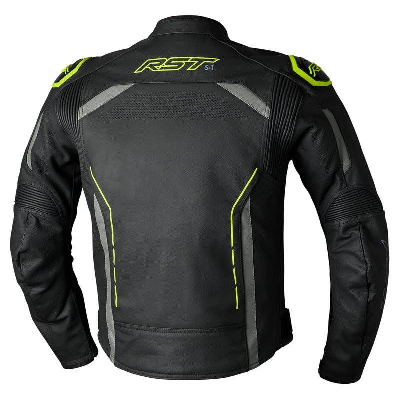 RST S1  Leather Jacket Men - Neon Yellow - Extra