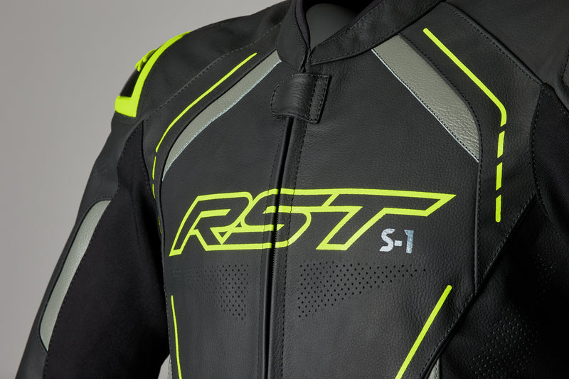 RST S1  Leather Jacket Men - Neon Yellow - Extra