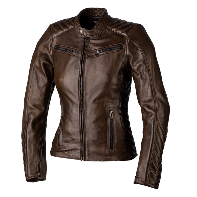 RST Ladies Roadster 3 CE Leather Jacket - Brown Size M - Main