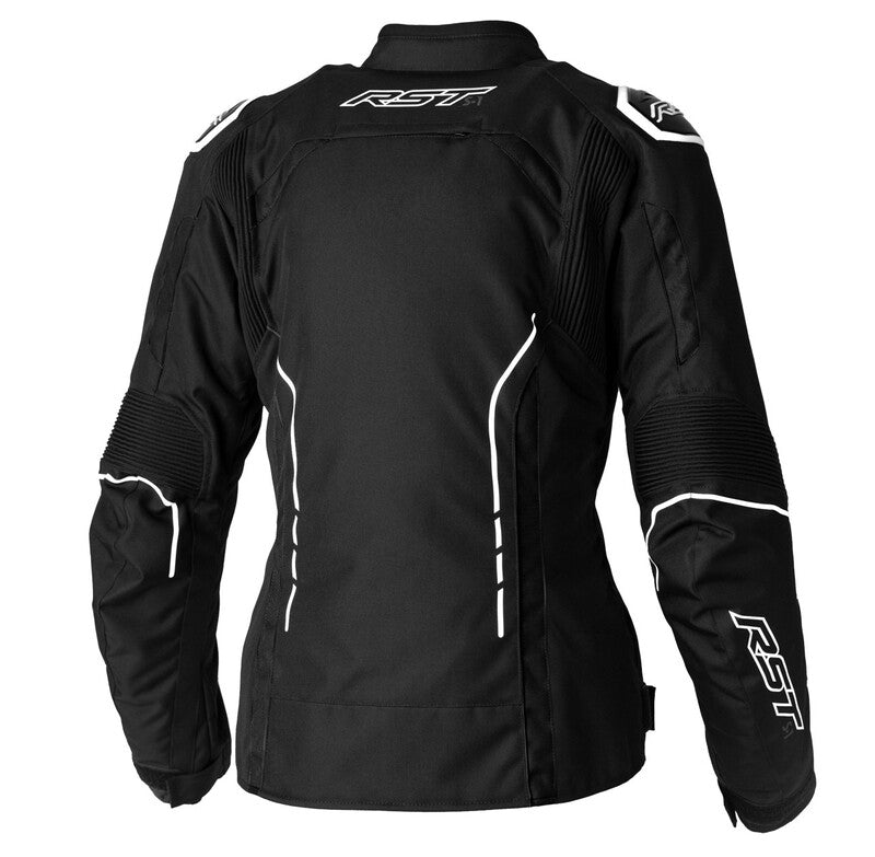 RST Ladies S1 CE Textile Jacket - Black/White Size XS - Extra