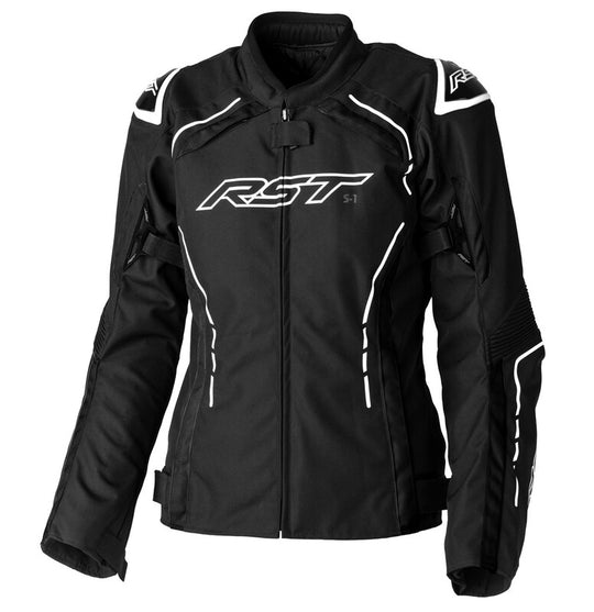 RST Ladies S1 CE Textile Jacket - Black/White Size M - Main