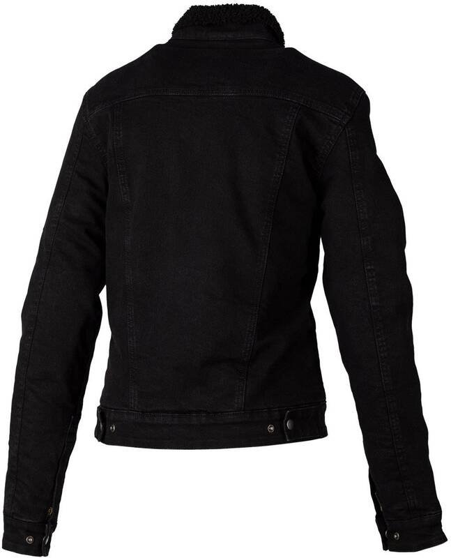 RST Ladies Sherpa Denim CE Textile Jacket - Black Size M - Main