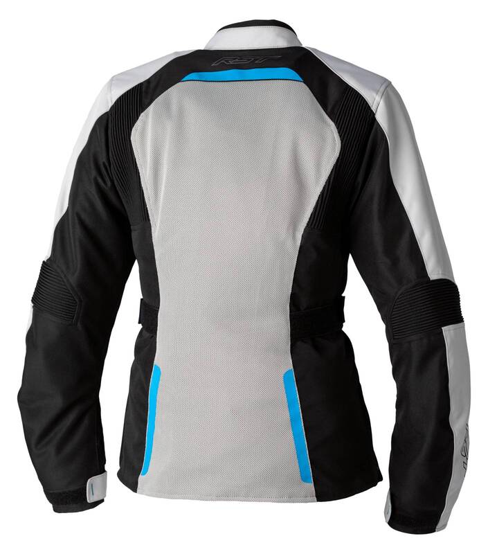 RST Ladies Ava Mesh CE Textile Jacket - Silver/Black/Blue Size XS - Extra