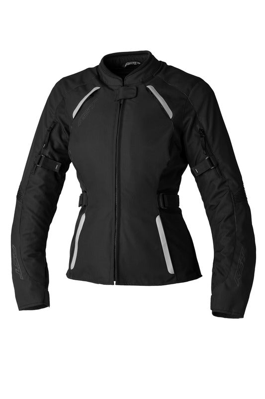 RST Ladies Ava CE Textile Jacket - Black/Black Size M - Main