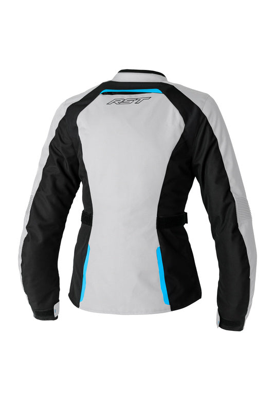 RST Ladies Ava CE Textile Jacket - Silver/Black/Blue Size XS - Extra