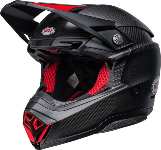 BELL Moto-10 Spherical Helmet - Satin/Gloss Black/Red - Main