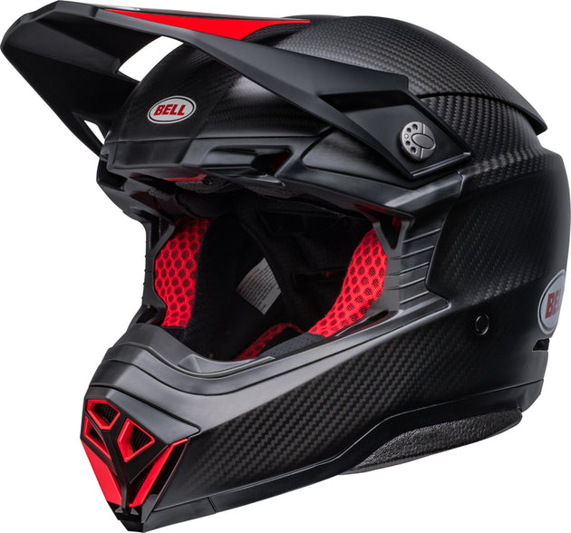 BELL Moto-10 Spherical Helmet - Satin/Gloss Black/Red - Main