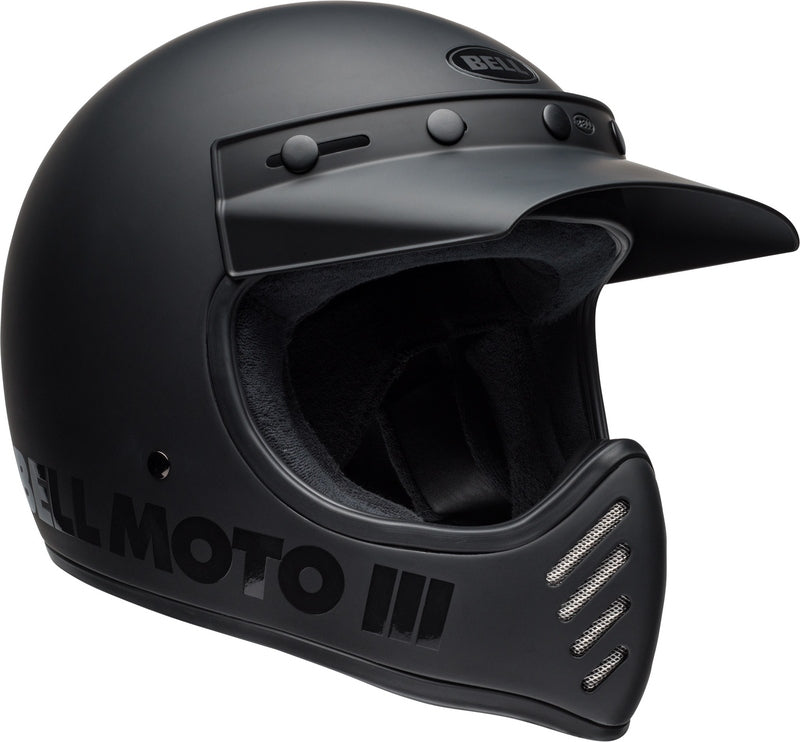 BELL Moto-3 Classic Helmet - Matte/Gloss Blackout - Extra