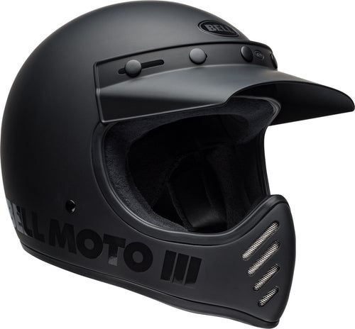 BELL Moto-3 Classic Helmet - Matte/Gloss Blackout - Extra