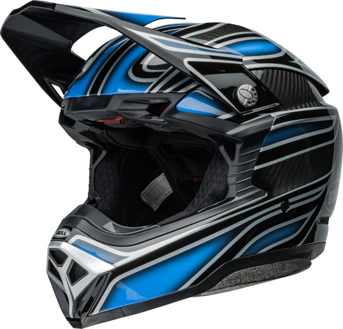 BELL Moto-10 Spherical Helmet - Webb Marmont Gloss North Carolina Blue - Extra