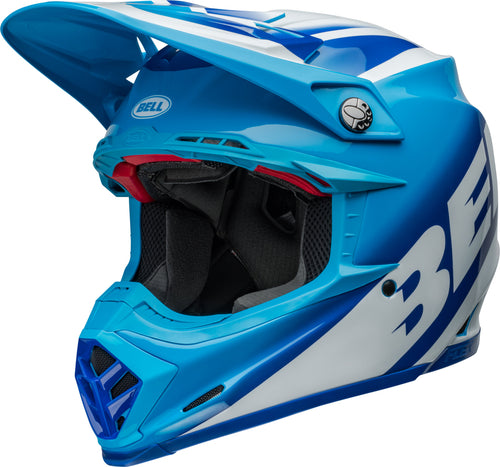 BELL Moto-9S Flex Helmet - Rail Gloss Blue/White - Extra