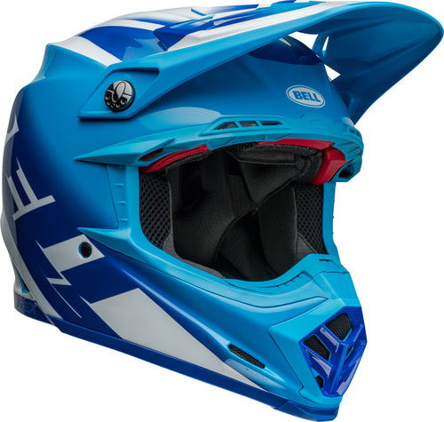 BELL Moto-9S Flex Helmet - Rail Gloss Blue/White - Extra