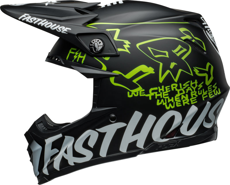 BELL Moto-9S Flex Helmet - Fasthouse MC Core Matte Black/Yellow - Extra