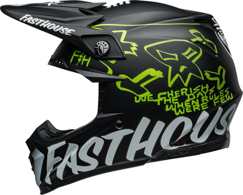 BELL Moto-9S Flex Helmet - Fasthouse MC Core Matte Black/Yellow - Extra
