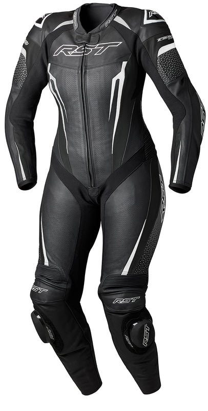 RST Suit TracTech Evo 5 Ladies Leather Suit - Black/White/Black - Main