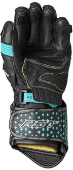 RST TracTech Evo 4 Ladies Gloves - Black/Aqua/Gray - Extra