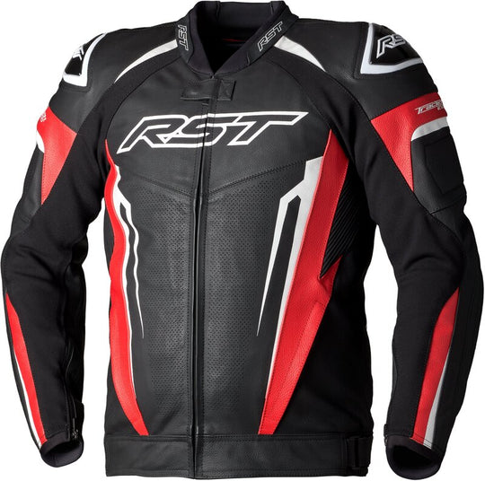 RST TracTech Evo 5 Leather Jacket Men - Red/Black/White - Main